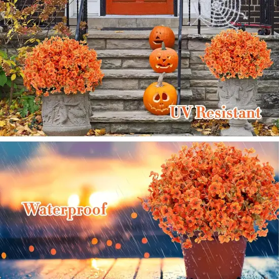 12 Bundles Artificial Fall Flowers {4}