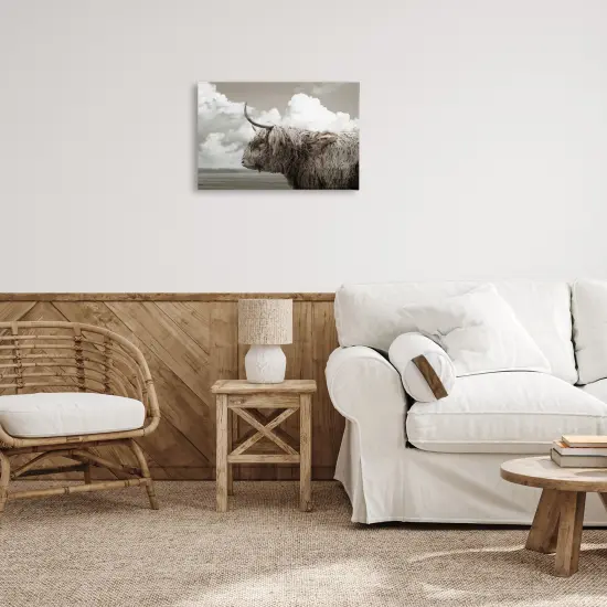 Stupell Industries Longhorn Cattle & Clouds View Canvas By CAD Designs {2}