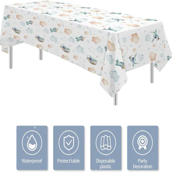 Airplane Party Decorations Tablecloth {2}