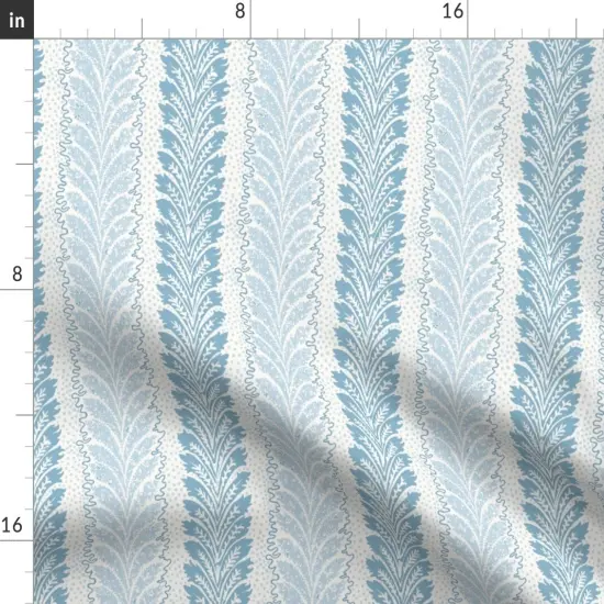 Various Fabrics by the Yard or Fat Quarter Traditional Classic Stripe Grandmillennial Feather Dots Lines Cottage Cottagecore Timeless Blue Monochromatic Sophisticated Coastal Farmhouse Custom Printed Fabric by Spoonflower {2}