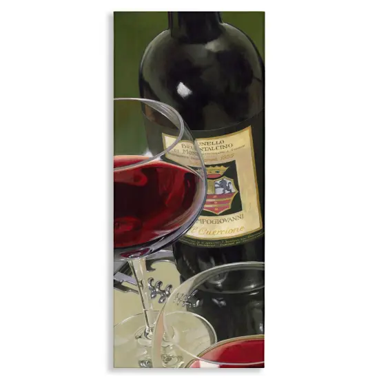 Stupell Industries Vintage Red Wine & Glasses Canvas By Stefano Ferreri {1}