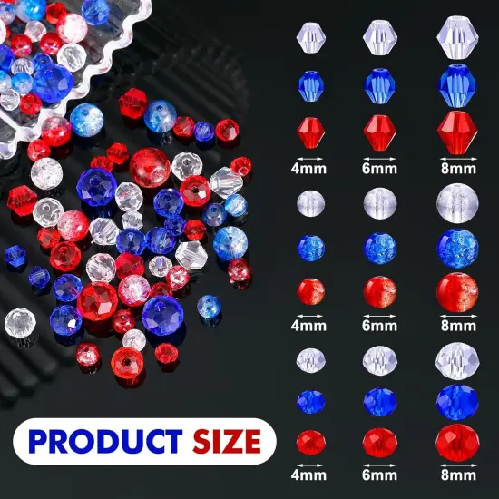 1215 Pcs Glass Beads Crackle Crystal Beads {2}