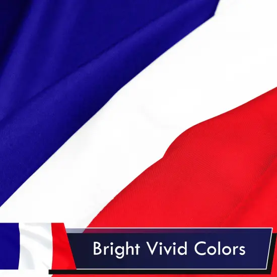France (French) Flag 75D Printed Polyester 3x5 Ft {3}