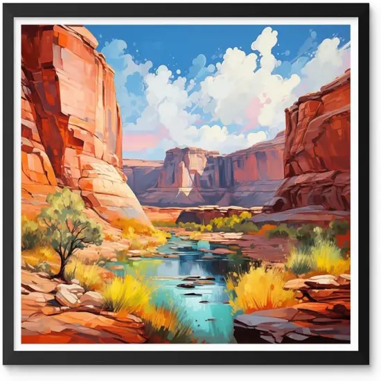 Paint by Numbers for Adults Beginner, Grand Canyon Acrylic Easy Suitable for Home Wall Decoration Flameless 16x20 Inch {2}