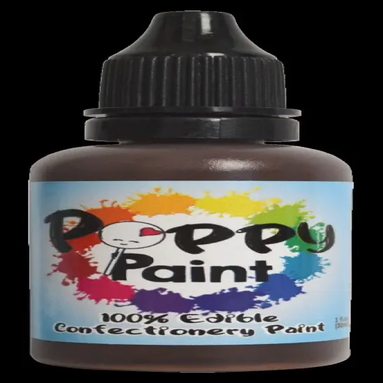 Poppy Paint Brown Edible Food Paint for Chocolate Fondant and Cookie Decorating {1}