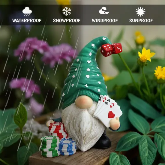Entertainment Gnome Figurine, 8" Room Table Decor Statue {4}