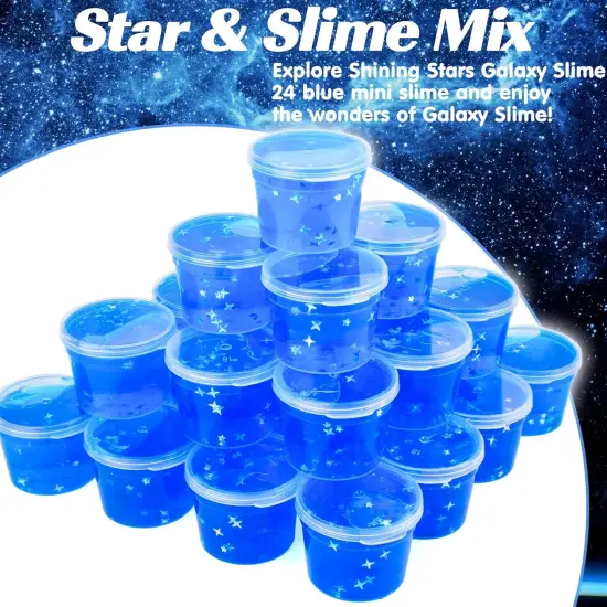 24 Pack Blue Galaxy Slimes {2}
