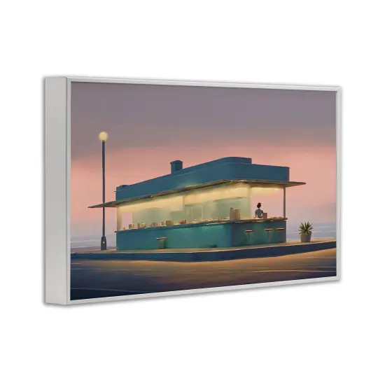 Stupell Industries Lone Beach Diner at Sunset Framed Giclee By Noah Bay {3}