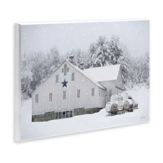 Stupell Industries Snowy White Farmhouse Scene Wall Plaque By Lori Deiter {3}