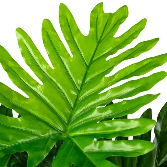 Northlight Potted Philodendron Selloum Artificial Plant - 47" Green {5}