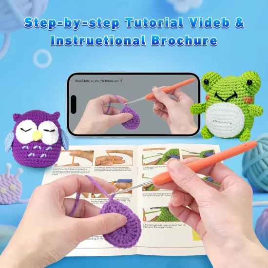 Animal Knitting Crochet Kit for Beginners {3}