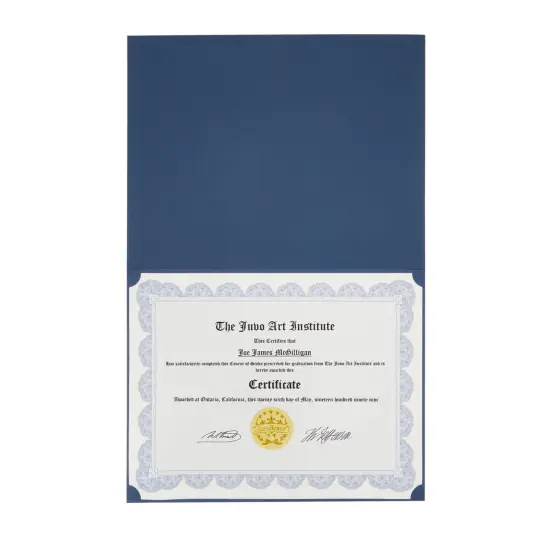 72 Piece Navy Blue Certificate Holders Kit - Includes 24-Pack Covers, Letter-Size Certificate Paper, Gold Foil Seals for Graduation, Student Awards, Employee Recognition {6}