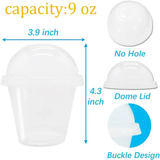 50 Pack 9 oz Clear Plastic Cups {2}