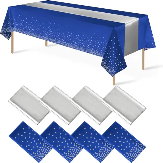 8Pack Disposable Plastic Tablecloths {1}