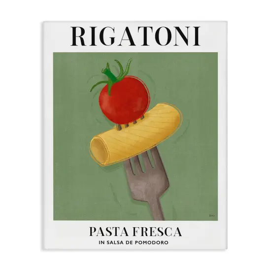 Stupell Industries Vintage Rigatoni on Fork Canvas By Veronique Charron {1}