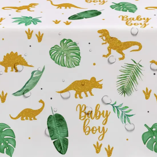 Jungle Theme Dinosaur Baby Shower Decorations Tablecloth {3}