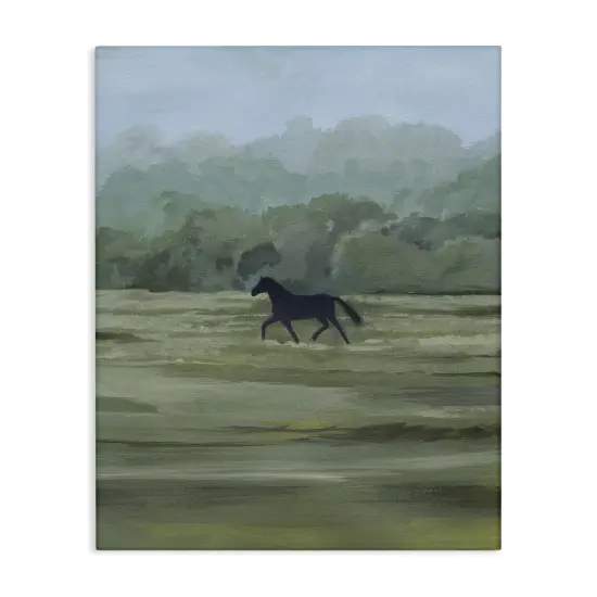 Stupell Industries Rider's Shadow Silhouette Canvas By Grace Popp {1}