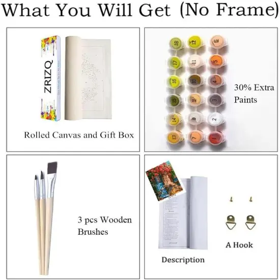 Paint by Numbers for Home Wall Art Decor-Flowers and Bicycles {4}