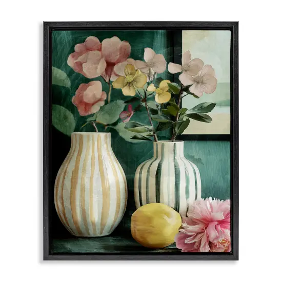 Stupell Industries Comforting Ceramic Bouquets Floating Frame By Annabelle Hall {1}