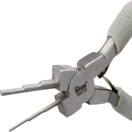 The Beadsmith Wire Looping Pliers &ndash;Loops & Jump Rings, , Polished Steel Head & Cushioned Comfort Handle {1}