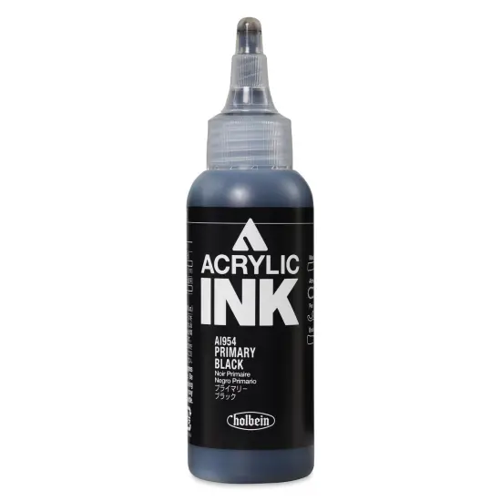 Holbein Acrylic Ink - Primary Black, 100 ml {1}