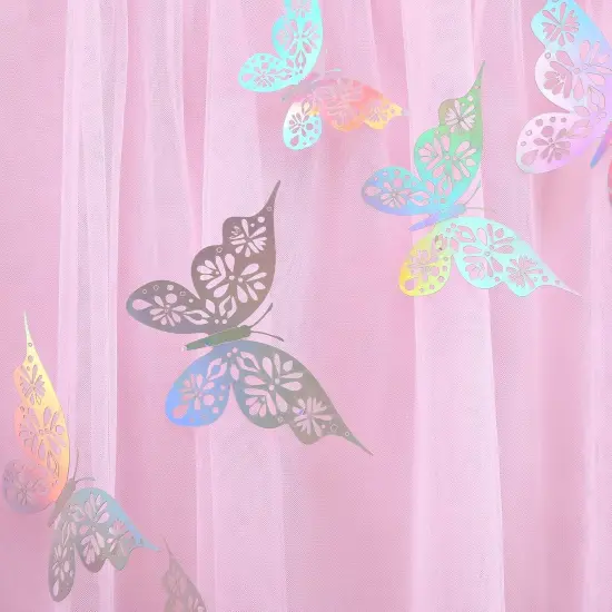 6ft Pink Butterfly Table Skirt {4}