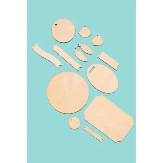 We R Singe Quill Veneer Ephemera 18/Pkg-Assorted Shapes {6}