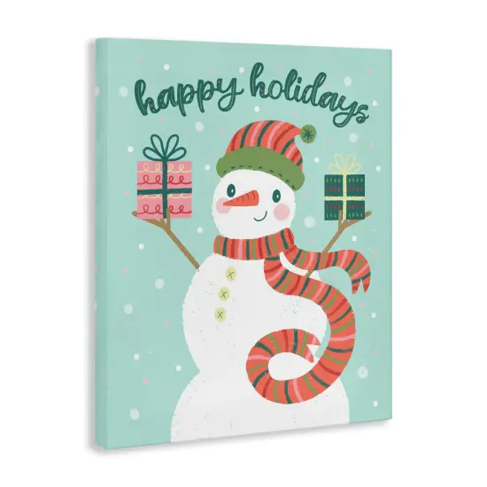 Stupell Industries Happy Holidays Snowman Canvas By Brandi Powell {3}