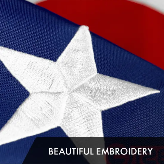 Ohio State Flag 300D Embroidered Polyester 3x5 Ft {3}