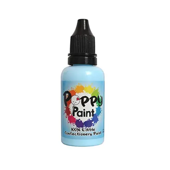 Poppy Paint Frozen Blue Edible Paint for Cakes Cookies and Confections {2}