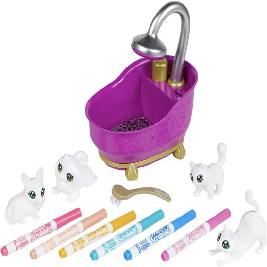 Scribble Scrubbies Tub Set (4 Pets) Coloring Animal Craft {4}