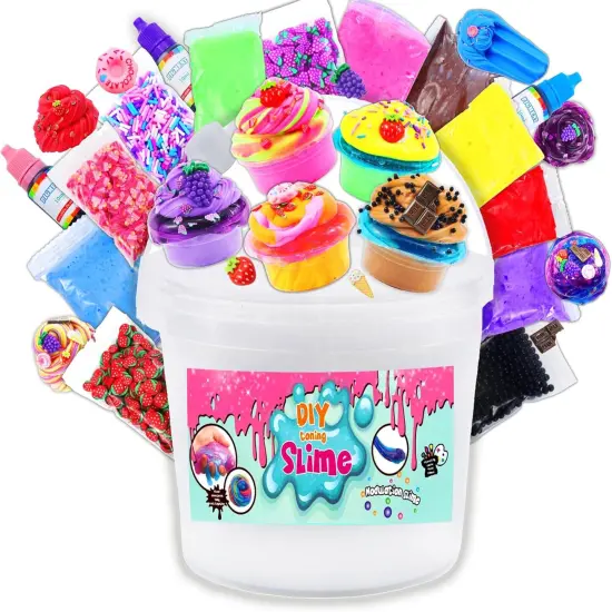 Milky White Slime Bucket with Premade Slime {1}