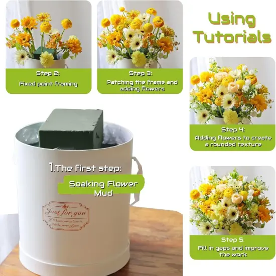 9Pcs Round Floral Foam Blocks {3}