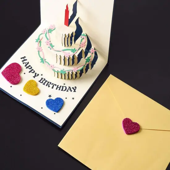 [6 Pack] Glitter Foam Letter Stickers Foam Stars Heart Self {5}