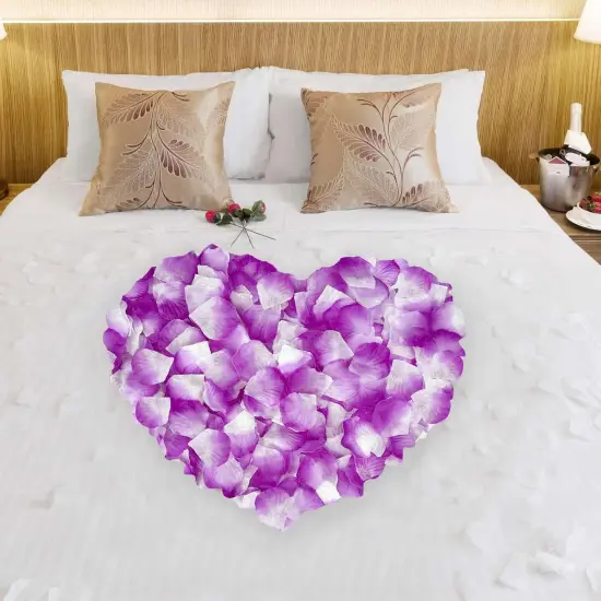 Fake Rose Petals (1200, Purple+White) {4}