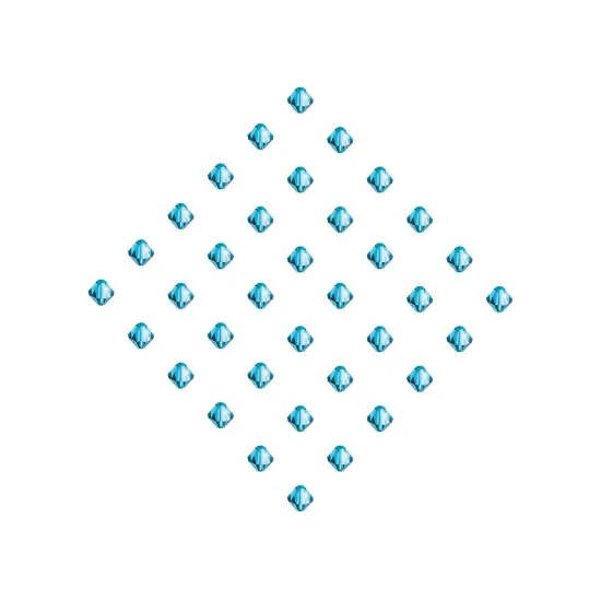 Preciosa 6mm Czech Crystals Bicone Rondelle Beads, 36pcs Aqua Bohemica {5}