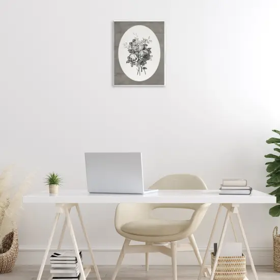 Stupell Industries Round Vignette of Flowers Wall Plaque By Lettered and Lined {2}