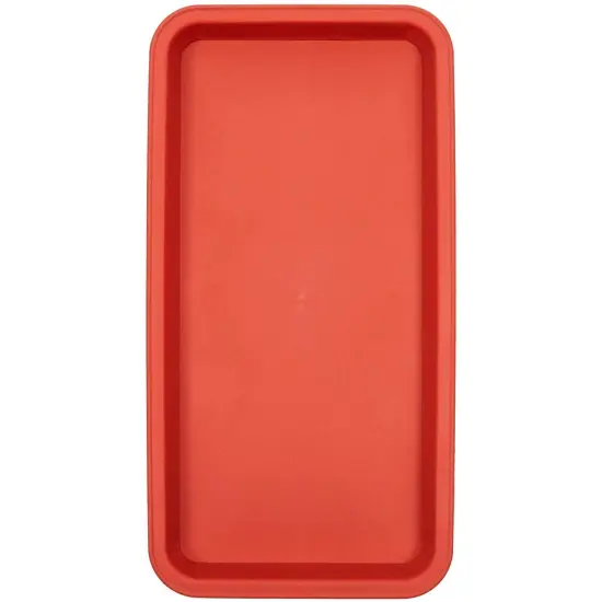 8 Pack Plastic Plant Drip Trays for Planters, Pots, Rectangular Saucer Pans for Indoors, Outdoors (Terracotta Red, 6.5x12 in) {7}