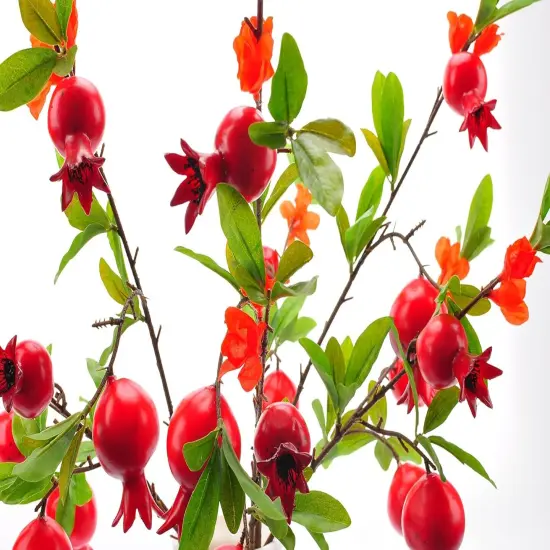 3 Pieces Artificial Pomegranate Fruit Flower {2}