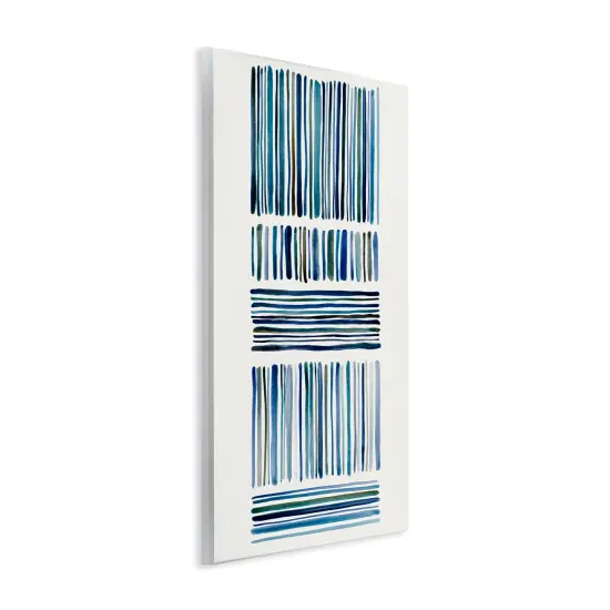 Stupell Industries Linear Cool Tone Stripes Wall Plaque By Hannah Dawson {3}