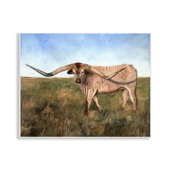 Stupell Industries Cattle with Beautiful Horns Wall Plaque By Kathy Winkler {1}