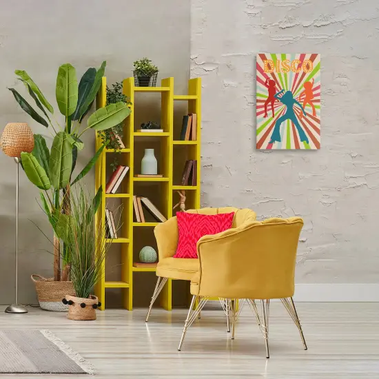 Stupell Industries Disco Dancers on Retro Stripes Canvas By CAD Designs {8}