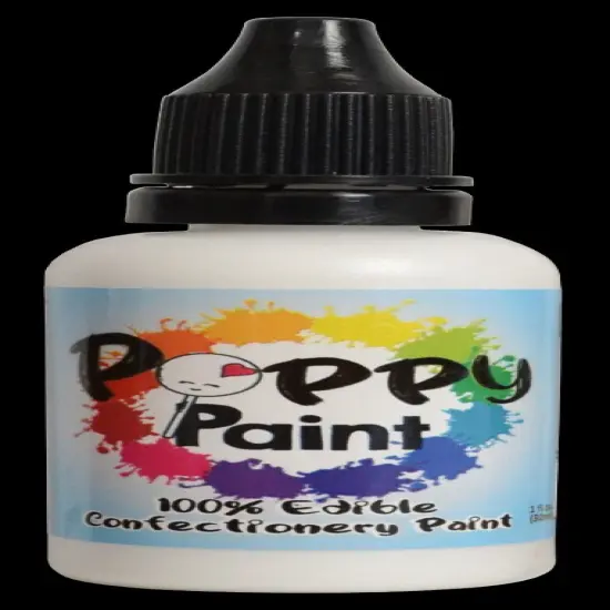 Poppy Paint White Edible Cake Paint for Chocolate Cookies and Fondant {1}