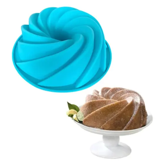 9.5 Inch bunte Cake Pan, Silicone Fluted Para Gelatinas Cake Mold, {3}