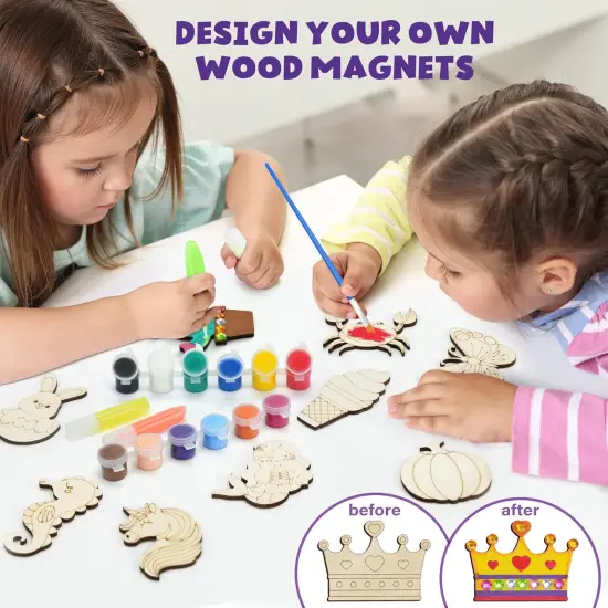 30pcs DIY Wooden Magnets {5}