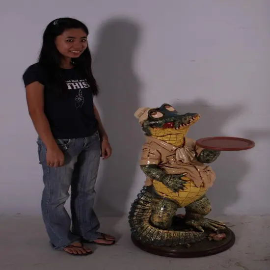 Crocodile Butler Large Statue {2}