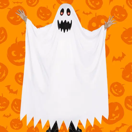 Childs Fade In Out Ghost Costume with Light Up Eyes {3}