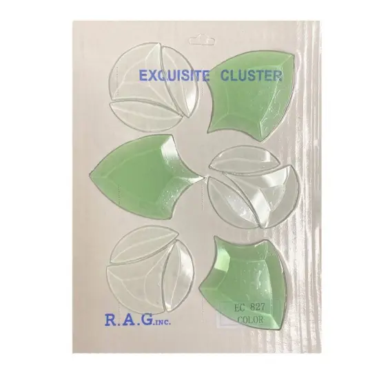 7-3/4" X 7-1/4" Colored Exquisite Glass Celtic Tri-Circle Bevel Cluster COEC827 {3}