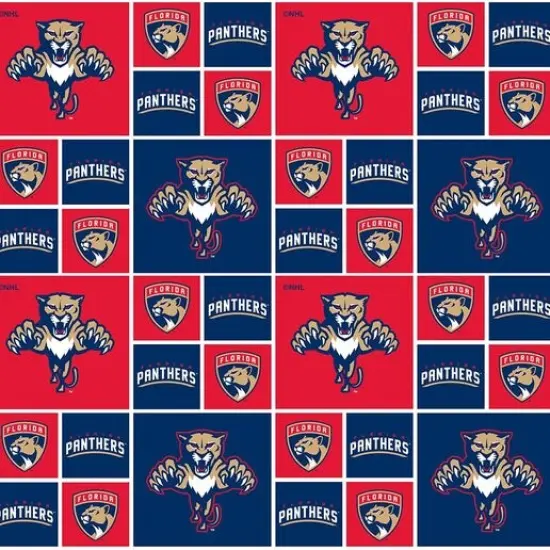 NHL Licensed Florida Panthers 020-PAN Cotton Fabric by the Yard {1}