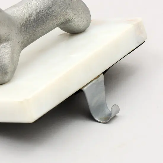 Marble & Matte Polish Stocking Holder - Dog Bone Design {3}
